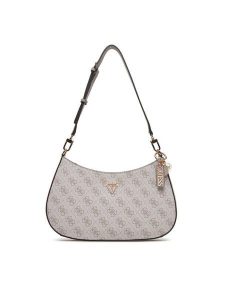 Guess Torebka Noelle II HWBG96 72180 Beżowy. Brązowe torebki klasyczne Guess, z aplikacjami, ze skóry, bez dodatków. Za 419,99 zł.