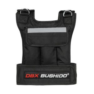 Kamizelka treningowa obciążeniowa pusta DBX Bushido 6 kieszeni. Czarne kamizelki DBX BUSHIDO, uniwersalny, bez wzorów, bez kołnierzyka, bez ramiączek, bez kaptura. Za 152,99 zł.