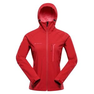 Kurtka softshell damska Alpine Pro Esprita. Czerwone kurtki Alpine Pro, l, bez wzorów, z softshellu, bez kaptura. W wyprzedaży za 299,00 zł.