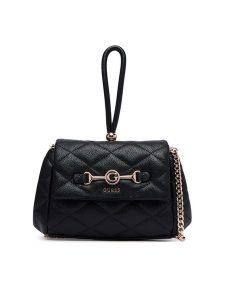 Guess Torebka Frances Mini HWQG22 41780 Czarny. Czarne torebki klasyczne Guess, z aplikacjami, ze skóry, bez dodatków. Za 494,99 zł.