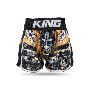 Szorty do boksu tajskiego King Pro Boxing Hanya. Czarne szorty KING PRO BOXING, bez wzorów, sportowe. Za 304,50 zł.