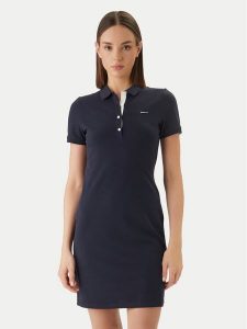 Gant Sukienka codzienna 4201468 Granatowy. Niebieskie sukienki GANT, na co dzień, xs, bez wzorów, z bawełny, bez kołnierzyka, bez ramiączek, proste. Za 547,99 zł.