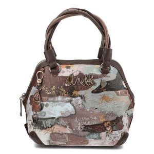 Brązowy Elegancki Kuferek Damski Anekke. Brązowe kuferki Anekke, bez wzorów, z materiału, na ramię, bez dodatków. Za 379,00 zł.