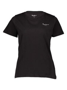 Pepe Jeans Koszulka w kolorze czarnym rozmiar: S. Czarne bluzki Pepe Jeans, s, bez wzorów, z bawełny, bez kołnierzyka, bez ramiączek. Za 70,24 zł.