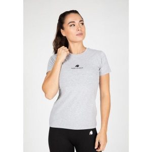 Estero Koszulka - Szary Melange. Szare bluzki GORILLA WEAR, m, bez wzorów, sportowe, bez kołnierzyka, bez ramiączek. Za 170,00 zł.