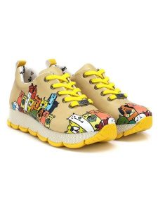 Goby Sneakersy w kolorze żółtym ze wzorem rozmiar: 39. Żółte trampki Goby, bez wzorów, bez zapięcia. Za 272,31 zł.