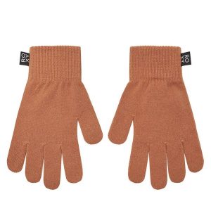 Rękawiczki Damskie Roxy. Brązowe rękawiczki Roxy, bez wzorów, z dzianiny. Za 59,99 zł.
