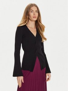 TWINSET Sweter 242TT3023 Czarny Slim Fit. Czarne swetry klasyczne Twinset, s, z syntetyku, bez kołnierzyka. Za 349,99 zł.