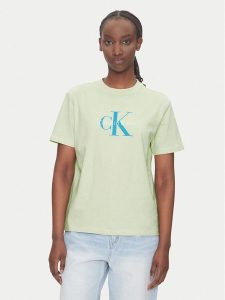 Calvin Klein Jeans T-Shirt Hero LV047B865G Beżowy Regular Fit. Brązowe t-shirty Calvin Klein Jeans, m, bez wzorów, z bawełny, bez kołnierzyka, bez ramiączek. Za 179,99 zł.