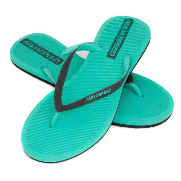 Japonki basenowe damskie Aqua Speed Genoa. Czarne klapki Aqua-Speed, bez wzorów, bez obcasa. Za 47,99 zł.