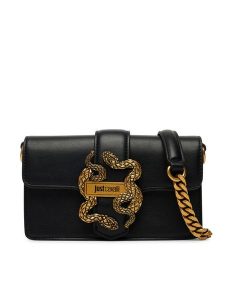 Just Cavalli Torebka 80RA5PA2 ZSA89 Czarny. Czarne torebki klasyczne Just Cavalli, bez wzorów, ze skóry, bez dodatków. Za 614,99 zł.