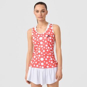 SPIRIT II Tank Top Women. Czerwone topy Head, bez wzorów, sportowe, bez kołnierzyka, bez ramiączek. Za 189,00 zł.