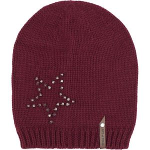 Czapka damska Gwiazda Ćwieki bordowa. Czapki marki Art of Polo. Za 36,52 zł.