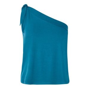 Damski tank top Protest Selma. Niebieskie topy Protest, bez wzorów, bez kołnierzyka, bez ramiączek. Za 190,00 zł.
