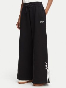 Reebok Spodnie dresowe Dominka RK25696CCW Czarny Regular Fit. Czarne spodnie dresowe Reebok, s, bez wzorów, z bawełny. Za 279,99 zł.