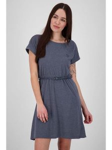 Alife and kickin Sukienka "Nora" w kolorze granatowym rozmiar: L. Niebieskie sukienki Alife and Kickin, na co dzień, l, bez wzorów, ze skóry, bez kołnierzyka, bez ramiączek, mini, proste. Za 69,99 zł.