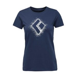 Koszulka damska bawełniana Black Diamond Chalked Up 2.0 Tee z krótkim rękawem. Niebieskie koszulki sportowe Black Diamond, bez wzorów, z bawełny, bez ramiączek. W wyprzedaży za 153,45 zł.