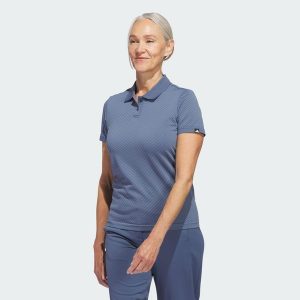 Koszulka Ultimate365 Tour Primeknit Polo. Niebieskie bluzki ADIDAS, s, bez wzorów, z materiału, sportowe, bez kołnierzyka, bez ramiączek. Za 349,00 zł.