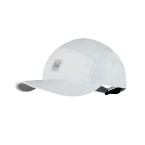 Czapka z daszkiem BUFF 5 PANEL GO CAP SOLID. Białe czapki Buff, bez wzorów, sportowe. W wyprzedaży za 130,25 zł.
