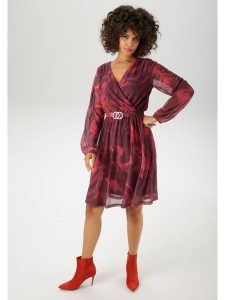 Aniston Sukienka w kolorze bordowym rozmiar: 38. Czerwone sukienki Aniston, bez wzorów, bez kołnierzyka, bez ramiączek, midi. Za 109,00 zł.