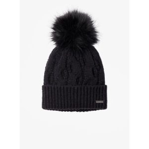 Czapka zimowa damska Columbia Boundless Days Cable Knit Pom Beanie - black. Czarne czapki Columbia, bez wzorów, sportowe. Za 125,00 zł.