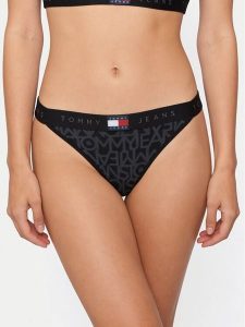 Tommy Hilfiger Dół od bikini UW0UW06587 Czarny. Czarne bikini TOMMY HILFIGER, bez wzorów, z syntetyku. Za 189,99 zł.