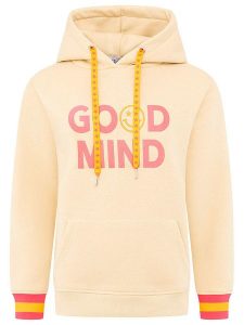Zwillingsherz Bluza "Good Mind" w kolorze brzoskwiniowym rozmiar: L. Pomarańczowe bluzy Zwillingsherz, l, bez wzorów, z kapturem. Za 219,95 zł.