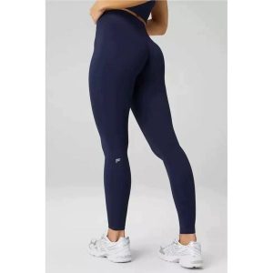 FABLETICS Damskie Legginsy Sportowe Wysoki Stan No-Seam PureLuxe. Niebieskie legginsy FABLETICS, bez wzorów, z elastanu, z podwyższonym stanem, długie. Za 299,99 zł.