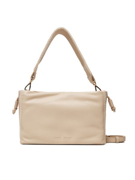 Tommy Hilfiger Torebka Th Soft Summer Mini Bucket AW0AW17541 Beżowy. Brązowe torebki klasyczne TOMMY HILFIGER, bez wzorów, ze skóry, bez dodatków. Za 309,99 zł.
