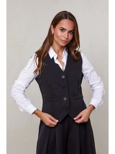 L'armoire de Suzette Kamizelka w kolorze czarnym rozmiar: 34/36. Czarne kamizelki L'armoire de Suzette, l, bez wzorów, bez kołnierzyka, bez ramiączek, bez kaptura. Za 110,55 zł.