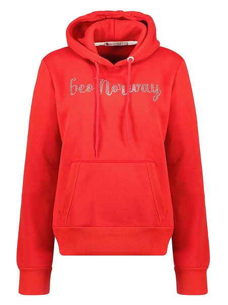 Geographical Norway Bluza "Gadislava" w kolorze czerwonym rozmiar: L. Czerwone bluzy Geographical Norway, l, bez wzorów, z kapturem. Za 118,45 zł.