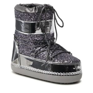 Śniegowce DeeZee. Szare buty zimowe DeeZee, bez obcasa, bez zapięcia. Za 175,99 zł.