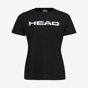 Koszulka z krótkim rękawem damska CLUB BASIC. Czarne bluzki Head, xl, bez wzorów, z bawełny, sportowe, bez kołnierzyka, bez ramiączek. W wyprzedaży za 59,50 zł.