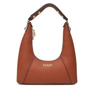 Torebka Guess. Brązowe torebki klasyczne Guess, z aplikacjami, bez dodatków. Za 429,99 zł.