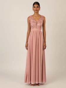 APART Sukienka w kolorze jasnoróżowym rozmiar: 34. Różowe sukienki Apart, bez wzorów, z koronki, bez kołnierzyka, bez ramiączek, maxi. Za 269,75 zł.