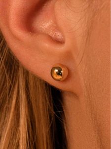 L instant d Or Złote kolczyki-wkrętki "Puces dorées" rozmiar: onesize. Żółte kolczyki L instant d Or, złote. Za 335,95 zł.