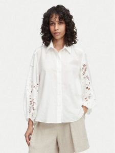 ACCESS FASHION Koszula 63-7039-678 Biały Relaxed Fit. Białe koszule ACCESS FASHION, m, bez wzorów, z bawełny, bez kołnierzyka, bez ramiączek. Za 482,99 zł.