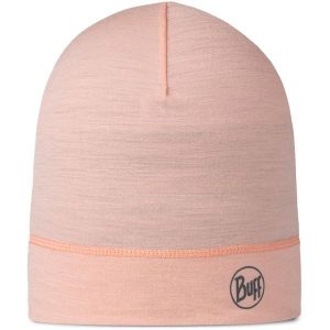 Czapka zimowa z Merino BUFF Merino Lightweight Beanie Solid. Czerwone czapki Buff, bez wzorów, z neoprenu, sportowe. W wyprzedaży za 64,95 zł.