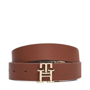 Pasek Tommy Hilfiger. Brązowe paski TOMMY HILFIGER, bez wzorów. Za 309,99 zł.
