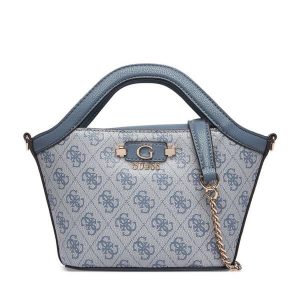 Torebka Guess. Niebieskie kuferki Guess, z aplikacjami, bez dodatków. Za 584,99 zł.