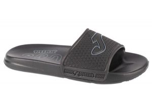 Klapki na basen damskie, S.Island Lady 24 SISLLS. Czarne klapki JOMA, bez wzorów, z materiału, bez obcasa. Za 44,99 zł.