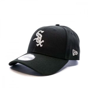 Czapka z daszkiem New Era MLB Chicago White Sox. Czarne czapki New Era, bez wzorów, z materiału, klasyczne. Za 123,00 zł.