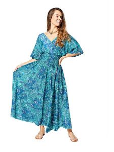 Aller Simplement Sukienka w kolorze niebieskim rozmiar: 34-40. Niebieskie sukienki Aller Simplement, bez wzorów, klasyczne, bez kołnierzyka, bez ramiączek, maxi. Za 78,99 zł.