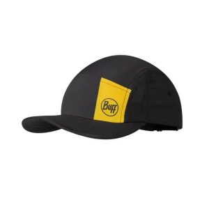 Czapka z daszkiem BUFF 5 PANEL GO CAP LOGO. Czarne czapki Buff, bez wzorów, sportowe. W wyprzedaży za 130,00 zł.