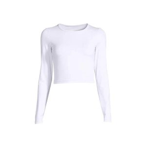 Koszulka Casall Crop z Długim Rękawem Damska Oddychająca Elastyczna. Białe bluzki Casall, bez wzorów, sportowe, bez kołnierzyka, bez ramiączek. W wyprzedaży za 209,99 zł.
