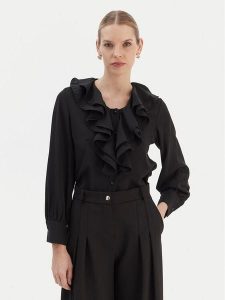 Rinascimento Koszula CFC0020157002 Czarny Regular Fit. Czarne koszule Rinascimento, xl, bez wzorów, z syntetyku, bez kołnierzyka, bez ramiączek. Za 479,99 zł.