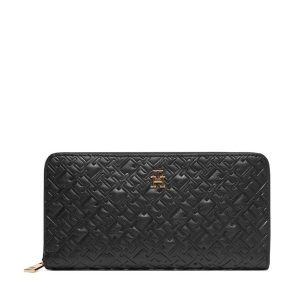Portfel Tommy Hilfiger. Czarne portfele TOMMY HILFIGER, bez wzorów. Za 229,99 zł.