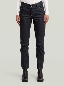 G-Star Dżinsy - Slim fit - w kolorze granatowym rozmiar: W27/L32. Niebieskie jeansy G-Star, z aplikacjami, z podwyższonym stanem. Za 653,45 zł.