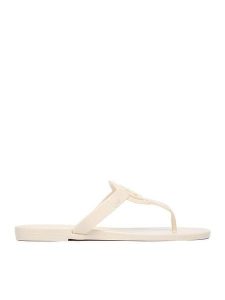 Nine West Japonki CEO-CT0906-1 Écru. Białe klapki Nine West, bez wzorów, z syntetyku, bez obcasa. Za 79,99 zł.