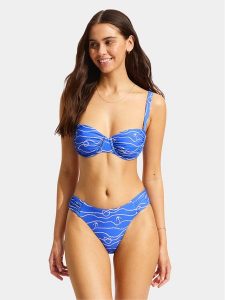 Seafolly Góra od bikini Set Sail 31470 Niebieski. Niebieskie bikini Seafolly, bez wzorów, z syntetyku. Za 289,99 zł.